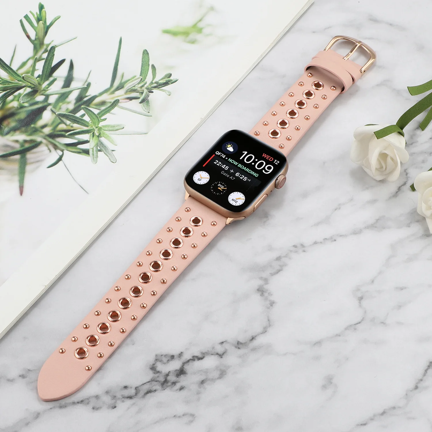 Suitable for iwatch6/5/4/3/2/1/SE new rivet leather Apple strap 44/42/40/38mm apple watch band 24mm watch band apple watch 
Suitable for iwatch6/5/4/3/2/1/SE new rivet leather Apple strap 44/42/40/38mm apple watch band 24mm watch band apple watch