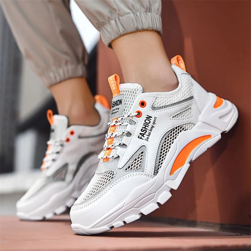 New men's sneakers fashion leather mesh stitching lace-up thick-soled non-slip lightweight comfortable casual shoes for men
New men's sneakers fashion leather mesh stitching lace-up thick-soled non-slip lightweight comfortable casual shoes for men