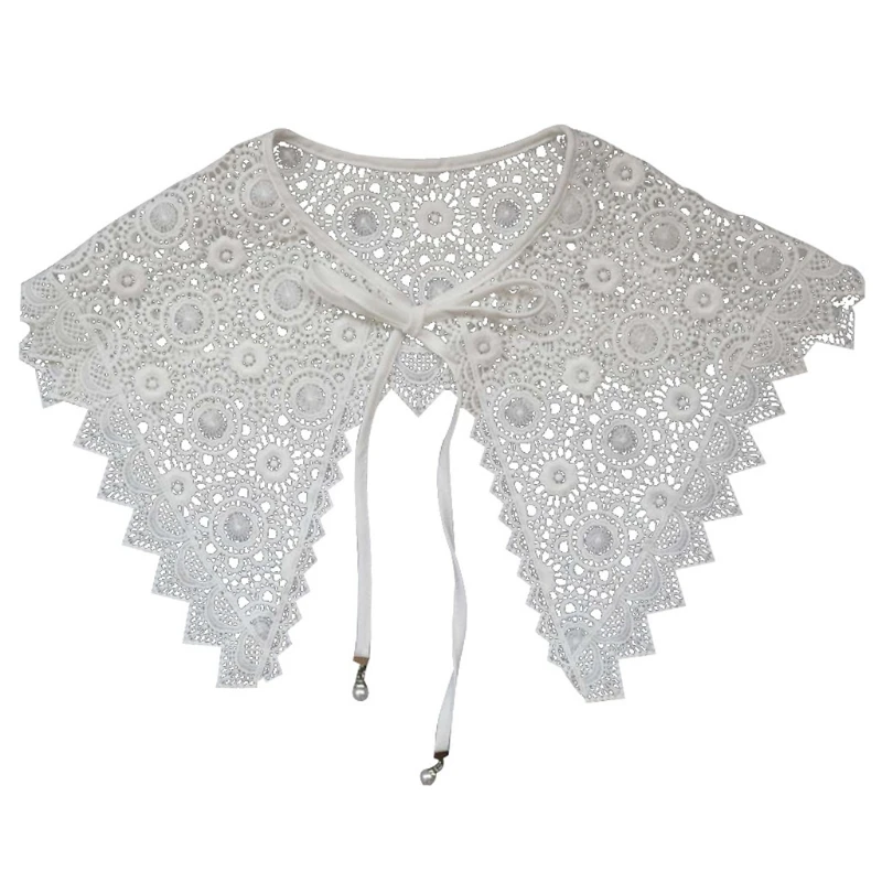 Women Lace Fake Collar Shawl Embroidery Floral Necklace Triangle Lapel Blouse XX9D
Women Lace Fake Collar Shawl Embroidery Floral Necklace Triangle Lapel Blouse XX9D