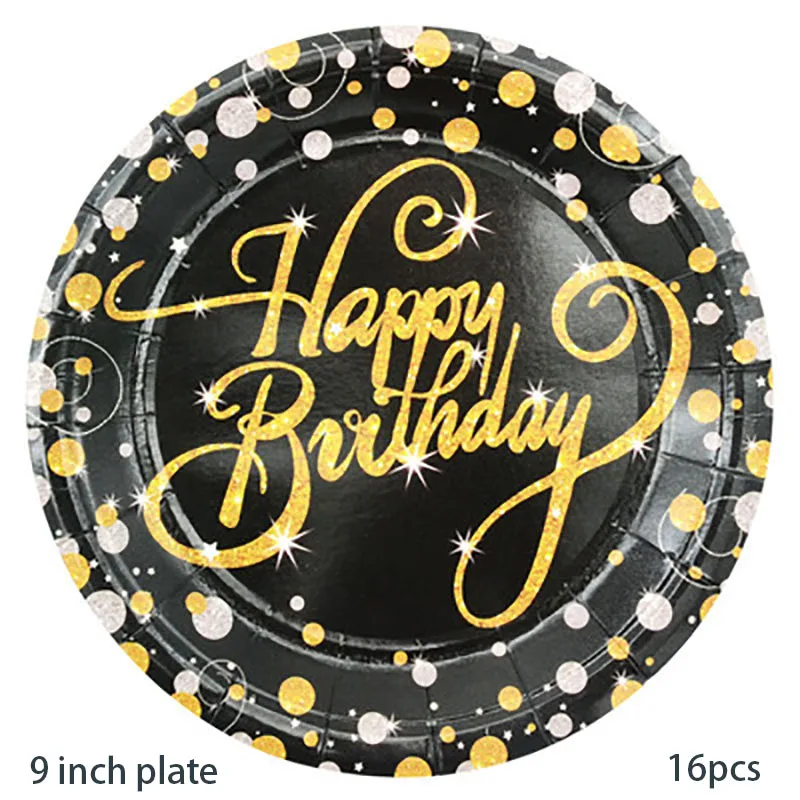 Party Tableware Paper Plate Cup Disposable Birthday Party Decoration Black Gold Powder Adult Wild Birthday Tableware Set
Party Tableware Paper Plate Cup Disposable Birthday Party Decoration Black Gold Powder Adult Wild Birthday Tableware Set