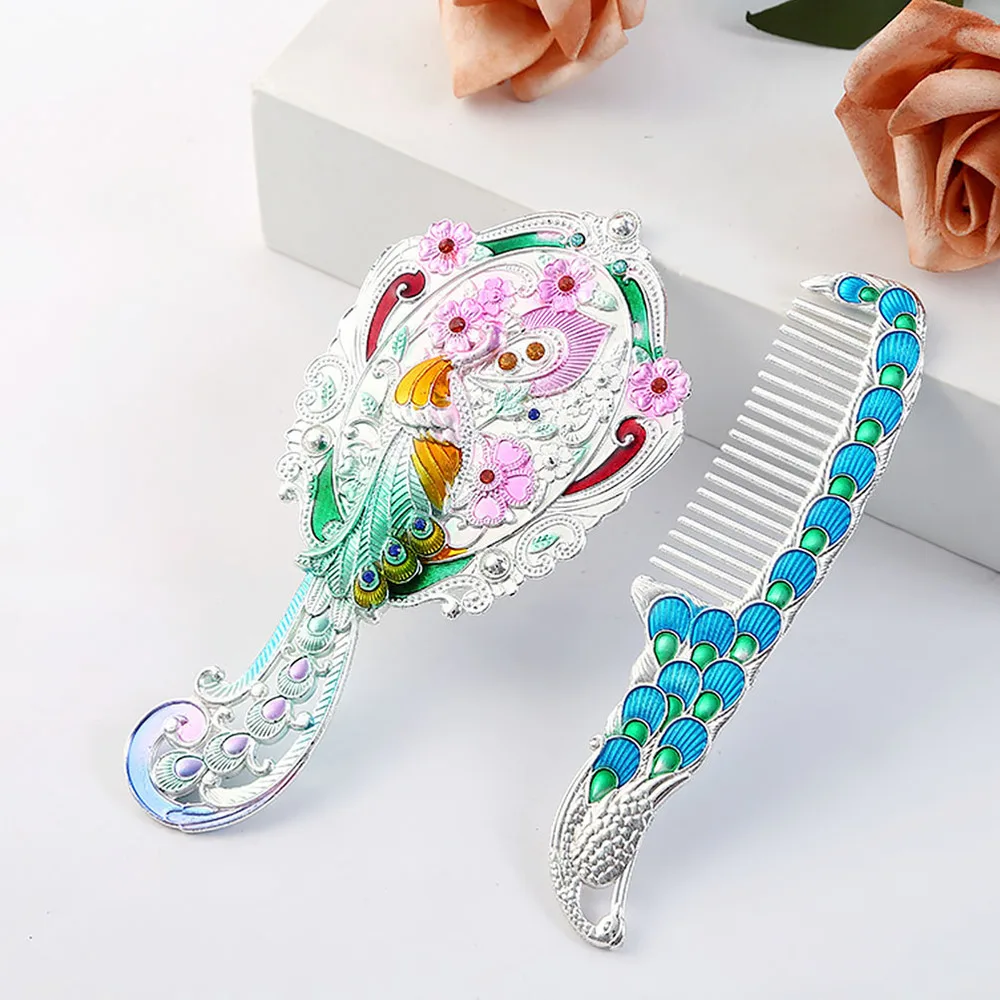1 Set Creative Makeup Mirror Handheld Retro Deisgn Cosmetic Mirror with Comb
1 Set Creative Makeup Mirror Handheld Retro Deisgn Cosmetic Mirror with Comb