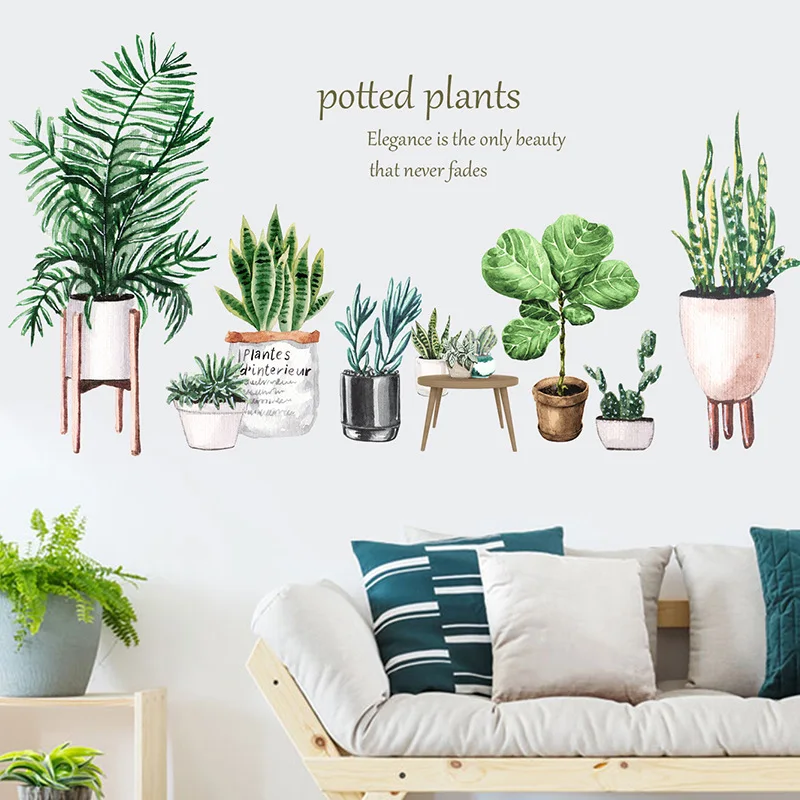 Home Living Room Decoration Wall Stickers Succulents Plant Big Pot Plant Skirting Line Bedroom Shop Glass Window PVC Paste Mural
Home Living Room Decoration Wall Stickers Succulents Plant Big Pot Plant Skirting Line Bedroom Shop Glass Window PVC Paste Mural