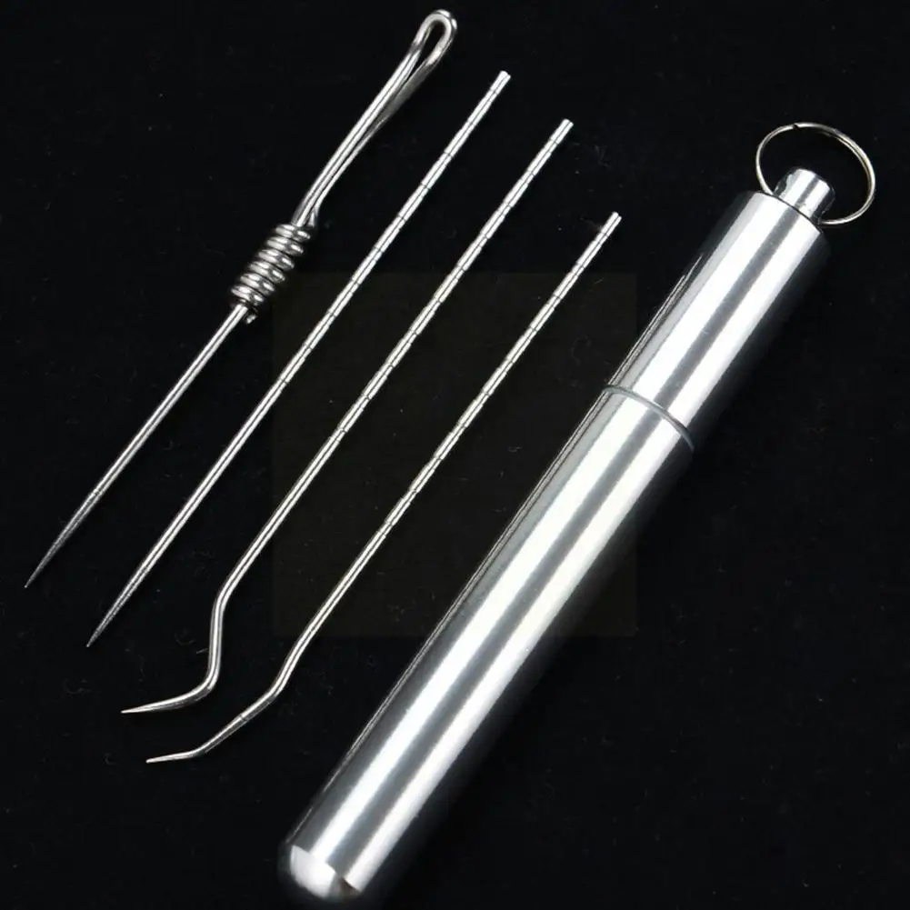 New Outdoor Portable Toothpick Set Steel Tooth Picking Tool Antirust Toothpick Set Tube Camping Equipment
New Outdoor Portable Toothpick Set Steel Tooth Picking Tool Antirust Toothpick Set Tube Camping Equipment