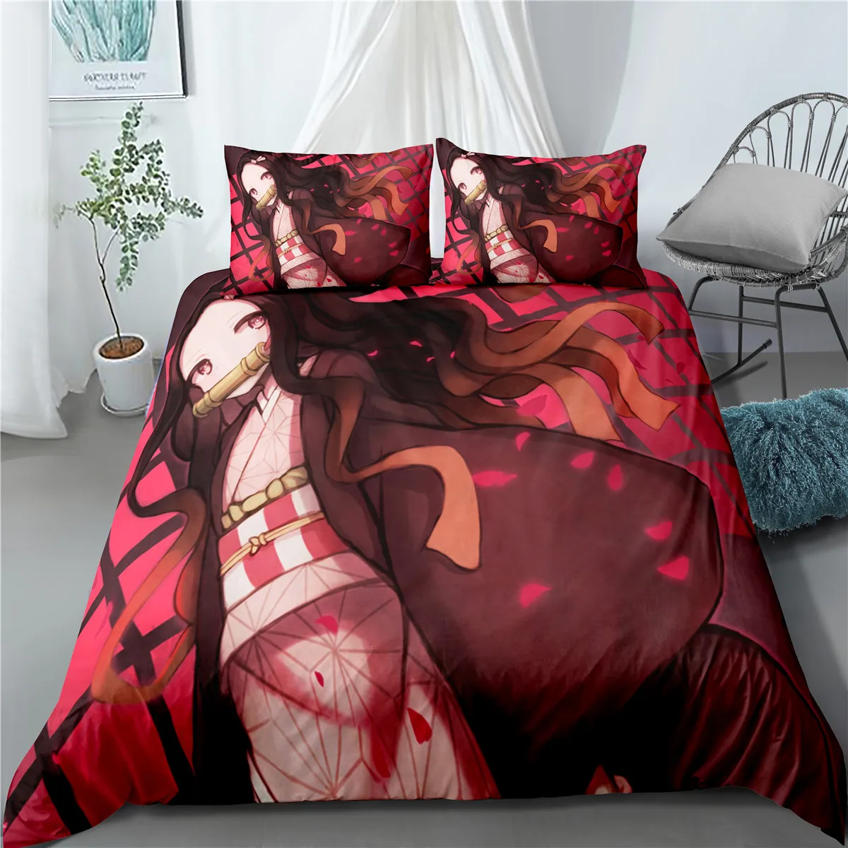 Demon Slayer Bedding Sets Tanjiro And Tanjiro Duvet Cover Character Quilt Cover Queen King Size Comforter Cover Home Textiles
Demon Slayer Bedding Sets Tanjiro And Tanjiro Duvet Cover Character Quilt Cover Queen King Size Comforter Cover Home Textiles
