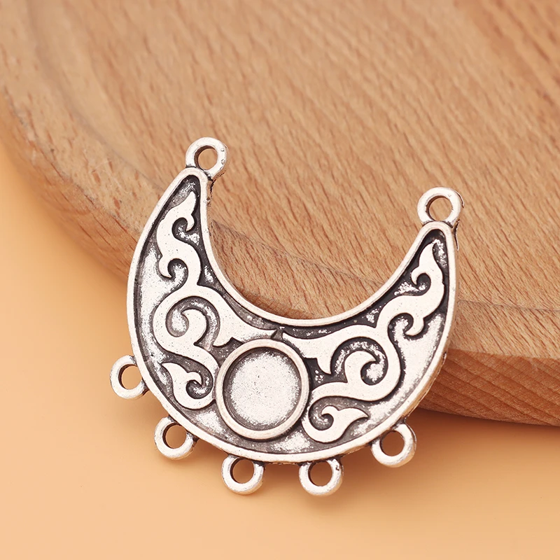 10pcs/Lot Silver Color Bohemia Boho Crescent Moon Multi Strand Connectors Charms for DIY Jewelry Making Accessories Blank 8mm
10pcs/Lot Silver Color Bohemia Boho Crescent Moon Multi Strand Connectors Charms for DIY Jewelry Making Accessories Blank 8mm