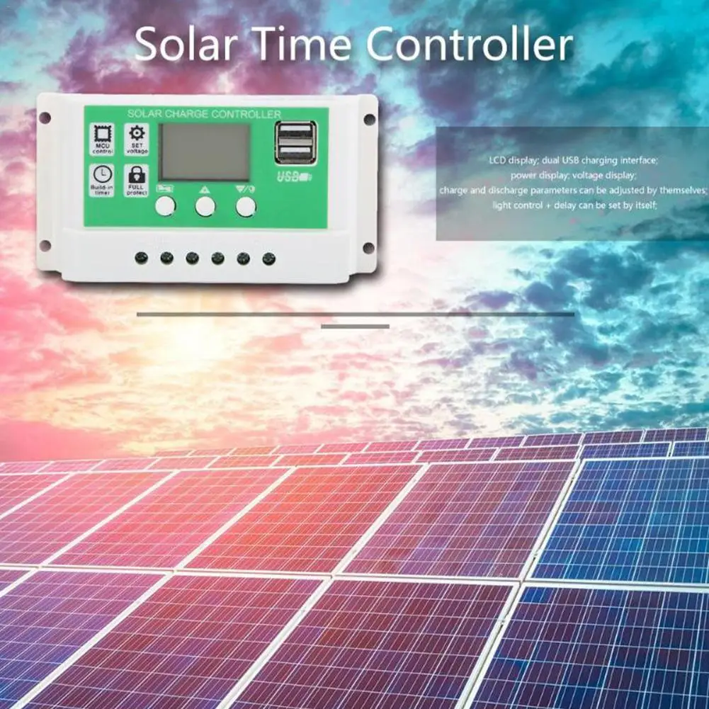 PWM Auto Solar Charge Controller 12V/24V Solar Panel Battery Regulator Dual USB Port LCD Screen 30A 20A 10A Home PV Charging
PWM Auto Solar Charge Controller 12V/24V Solar Panel Battery Regulator Dual USB Port LCD Screen 30A 20A 10A Home PV Charging
