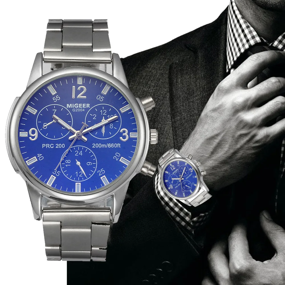 Brand Business Mens Watches Casual Luxury Stainless Steel Strap Blue Ray Glass Quartz Watch Fashion Cool Clock Relogio Masculino
Brand Business Mens Watches Casual Luxury Stainless Steel Strap Blue Ray Glass Quartz Watch Fashion Cool Clock Relogio Masculino