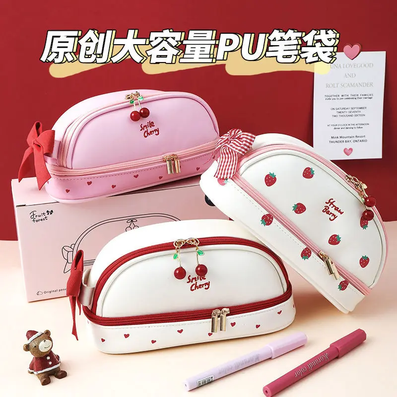 Cute pencil case simple large-capacity student stationery pencil case Japanese tide ins elementary school junior high school gir 
Cute pencil case simple large-capacity student stationery pencil case Japanese tide ins elementary school junior high school gir
