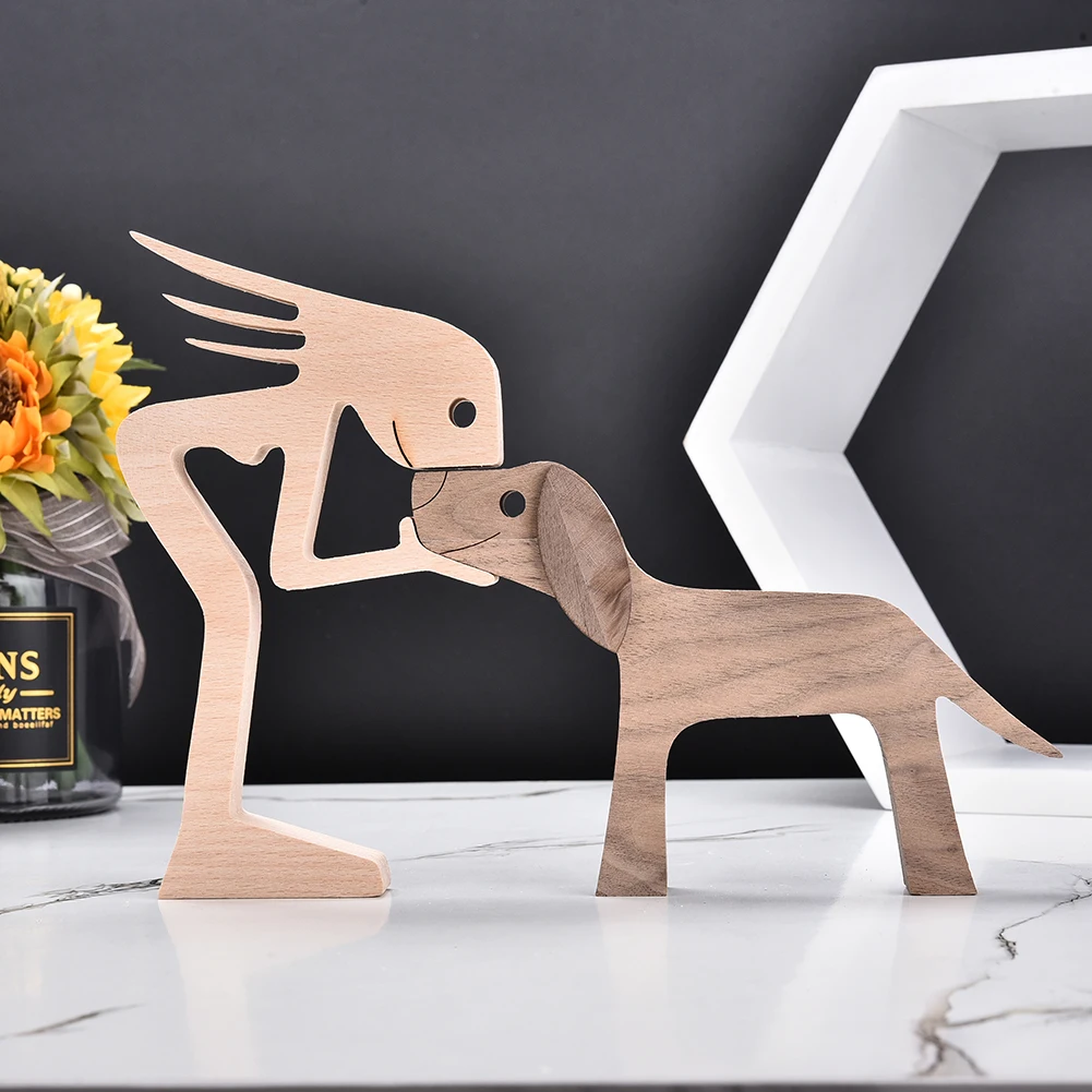 Humen and Dog Craft Figurine Desktop Table Ornament Wood Men Puppy Model Creative Home Office Decoration Gift Lovely Dropship
Humen and Dog Craft Figurine Desktop Table Ornament Wood Men Puppy Model Creative Home Office Decoration Gift Lovely Dropship