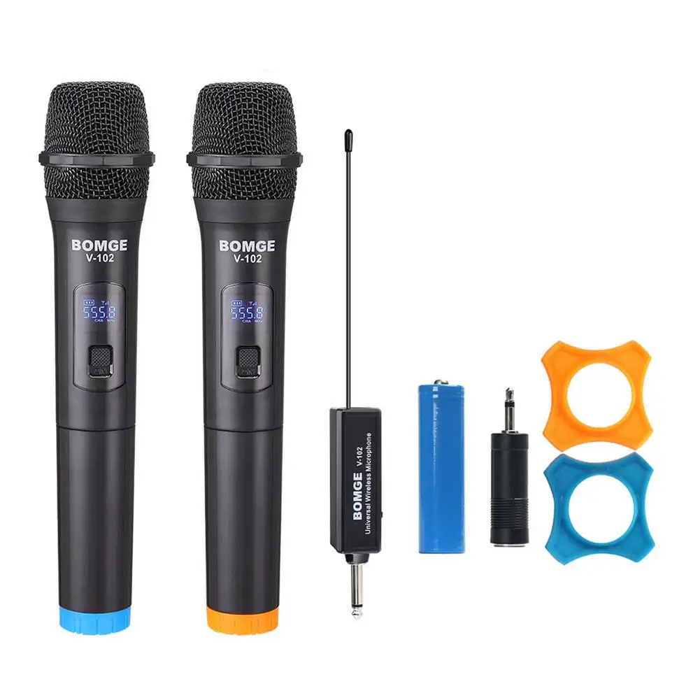 Powerful Wireless Microphone 164ft Dual Cordless Metal Dynamic Mic With Rechargeable Receiver For Home Karaoke Performance Pub
Powerful Wireless Microphone 164ft Dual Cordless Metal Dynamic Mic With Rechargeable Receiver For Home Karaoke Performance Pub