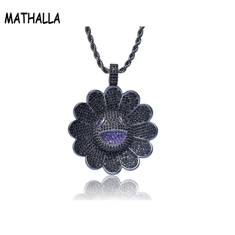 MATHALLA Hiphop Sunflower Pendant Necklace Iced AAA Zircon Black Zircon Hip Hop Jewelry Can Be Rotated for 50 Seconds
MATHALLA Hiphop Sunflower Pendant Necklace Iced AAA Zircon Black Zircon Hip Hop Jewelry Can Be Rotated for 50 Seconds