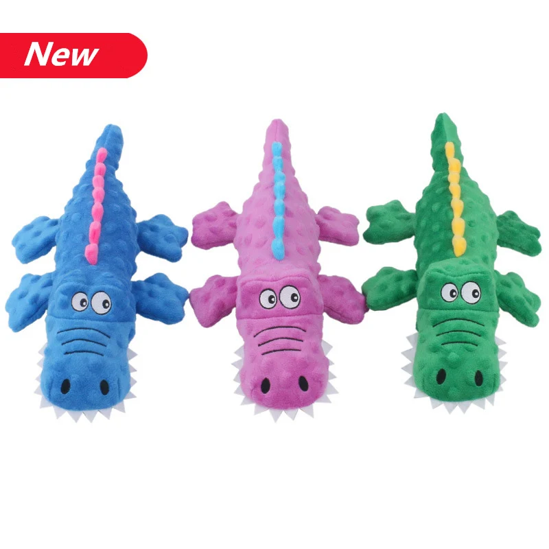 

New Pet Plush Toy Sounding Crocodile Shape Molar Bite-resistant Cute Cartoon Dog Squeaky Toy Pet Supplies Puppy Dog Chew Toys