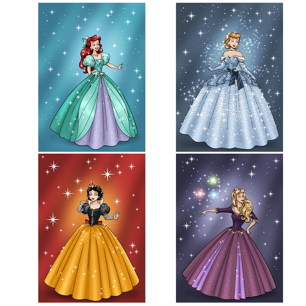 Disney 5D DIY Diamond Painting Princess Shiny Dress Ariel Cinderella Art Full Square/Round Rhinestone Cross Stitch Kit Home Deco
Disney 5D DIY Diamond Painting Princess Shiny Dress Ariel Cinderella Art Full Square/Round Rhinestone Cross Stitch Kit Home Deco