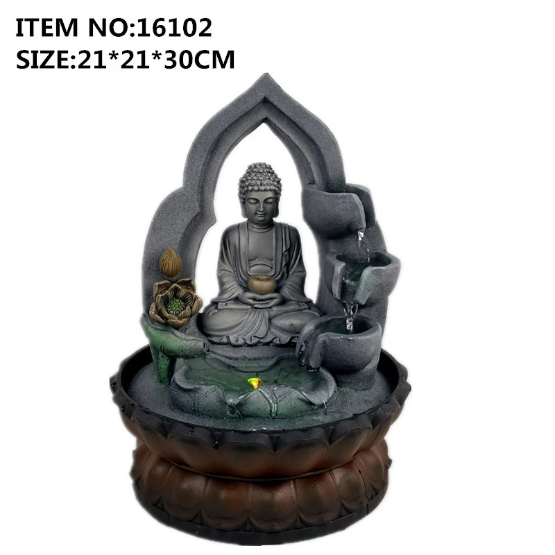 Indoor Air Humidifie Waterfall Fountain Office Tabletop Relaxation Fountain View With LED Light Lucky Feng Shui Buddha Statue
Indoor Air Humidifie Waterfall Fountain Office Tabletop Relaxation Fountain View With LED Light Lucky Feng Shui Buddha Statue