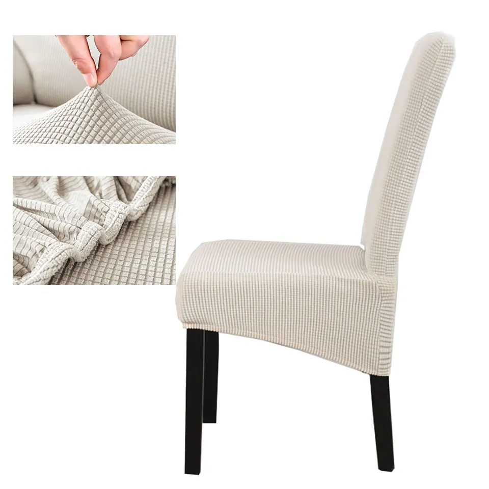 Флисовая ткань XL размер длинный Чехол для стула в клетку чехлы сидений стульев