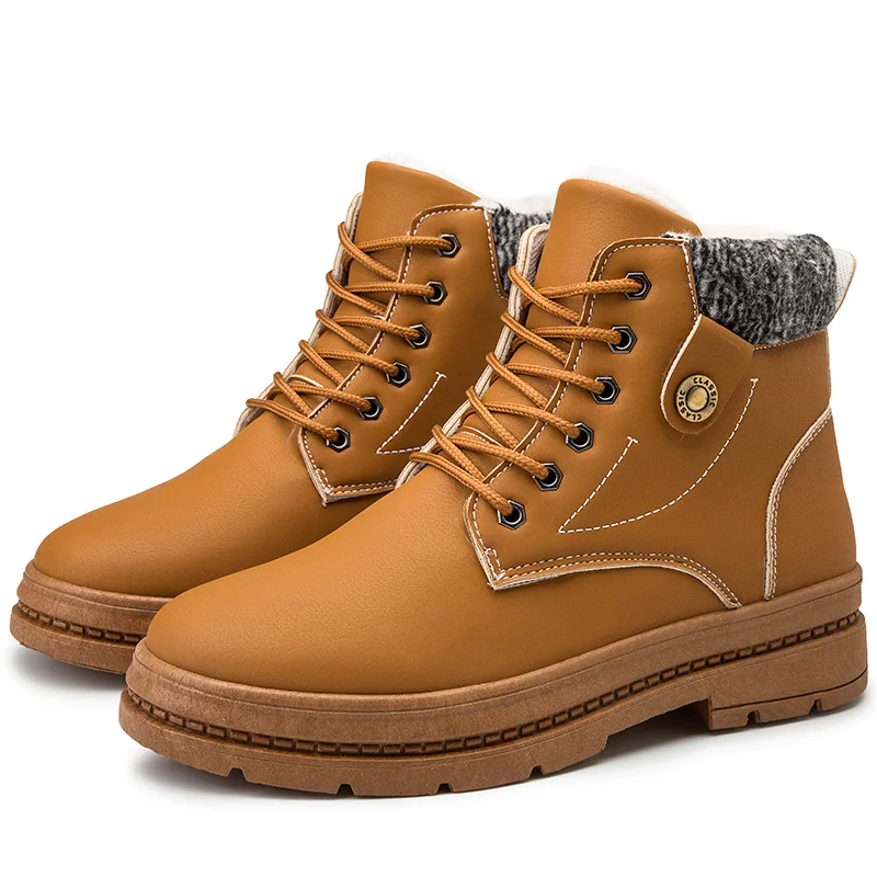 Men Leather Boots Winter Warm Outdoor Snow Boots High Quality Fur Mens Tooling Shoes Plush Fashion Man Rubber Ankle Boots
Men Leather Boots Winter Warm Outdoor Snow Boots High Quality Fur Mens Tooling Shoes Plush Fashion Man Rubber Ankle Boots