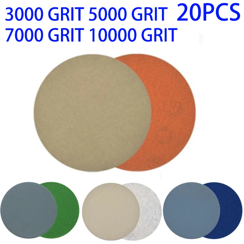 20pcs Hook And Loop 3 Inch 3000 ,5000, 7000 ,10000Grit Sand Paper Sanding Discs For Dry Wet Grinding Abrasive Tools Sand Sheet
20pcs Hook And Loop 3 Inch 3000 ,5000, 7000 ,10000Grit Sand Paper Sanding Discs For Dry Wet Grinding Abrasive Tools Sand Sheet