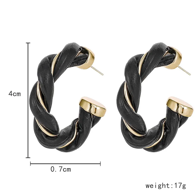 Bacolod Leather Big Hoop Earrings for Women 2021 Winter Fashion Party Birthday Wedding Jewelry&Accessories Black Coffee Earring
Bacolod Leather Big Hoop Earrings for Women 2021 Winter Fashion Party Birthday Wedding Jewelry&Accessories Black Coffee Earring