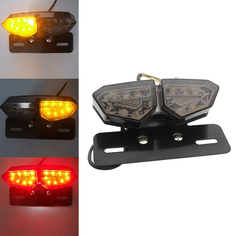 Motorcycle Taillight Smoke LED Motorcycle Brake Tail Turn Signal License Plate Integrated Light
Motorcycle Taillight Smoke LED Motorcycle Brake Tail Turn Signal License Plate Integrated Light