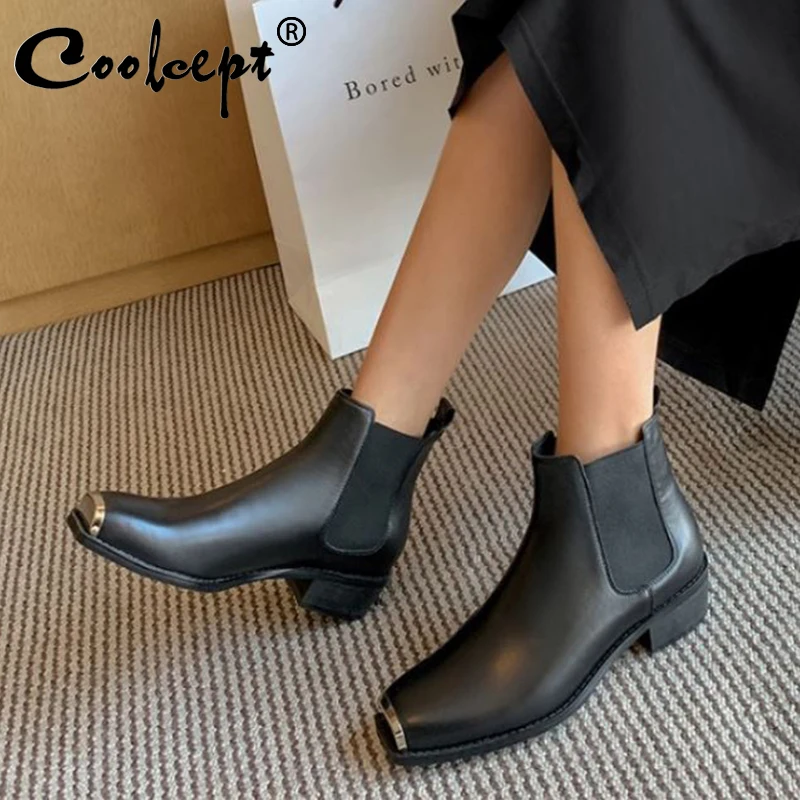 Женские Эластичные ботильоны Coolcept, зимние теплые мягкие ботильоны из натуральной кожи, с квадратным носком, на толстом каблуке, Размеры 33-41
Женские Эластичные ботильоны Coolcept, зимние теплые мягкие ботильоны из натуральной кожи, с квадратным носком, на толстом каблуке, Размеры 33-41