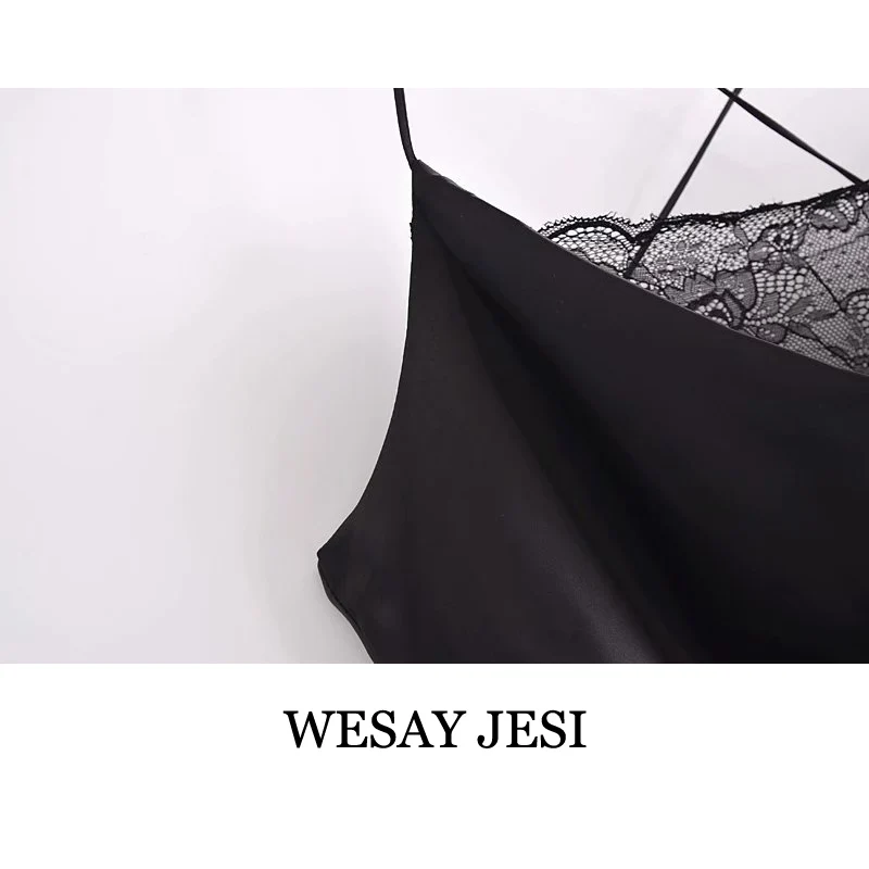 WESAY JESI Summer Dress 2021 Black Strap Cross Backless Female Mini Skirt V-Neck Sleeveless Lace Front Decoration Slim Clothing
WESAY JESI Summer Dress 2021 Black Strap Cross Backless Female Mini Skirt V-Neck Sleeveless Lace Front Decoration Slim Clothing