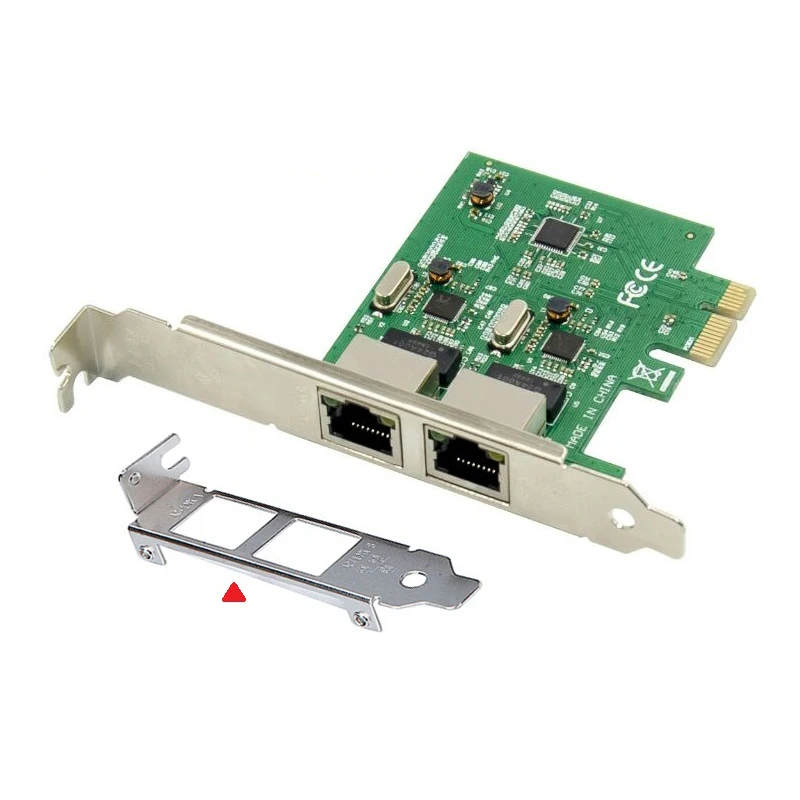Pcie Rj45 двойной порт PCI-E X1 Gigabit Ethernet Сетевая карта 10/100 Мбит/с LAN адаптер контроллер