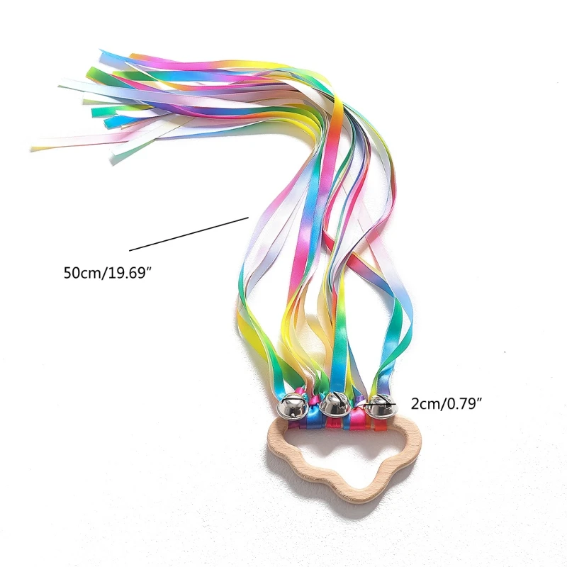 D7WF Rainbow Hand Kite Ribbon Streamer Wand with Jingle Bells Montessori Sensory Rainbow Ribbon Baby Rattle Toys
D7WF Rainbow Hand Kite Ribbon Streamer Wand with Jingle Bells Montessori Sensory Rainbow Ribbon Baby Rattle Toys