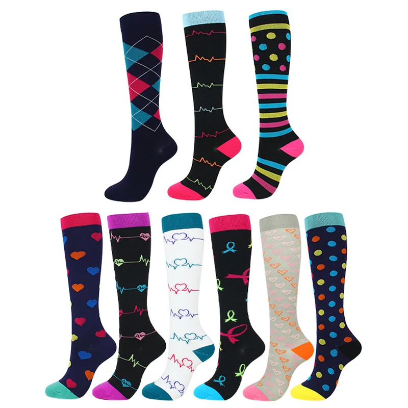 27style Running Men Women Socks Sports Compression Tube Socks Support Nylon Unisex Outdoor Racing Long Pressure Stockings High 
27style Running Men Women Socks Sports Compression Tube Socks Support Nylon Unisex Outdoor Racing Long Pressure Stockings High