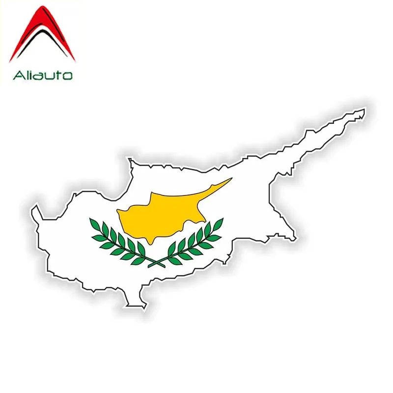 

Aliauto Funny Car Sticker Cyprus Flag Helmet Automobile Accessories Map Waterproof Sunscreen Anti-UV Reflective Decal,14cm*6cm