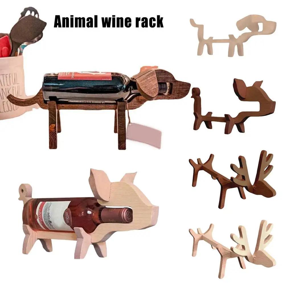 Wooden Wine Rack Animal Wine Bottle Holder Desktop Decoration Home Decoration Ornaments Foldable Wine Rack Picnic Camp Party
Wooden Wine Rack Animal Wine Bottle Holder Desktop Decoration Home Decoration Ornaments Foldable Wine Rack Picnic Camp Party