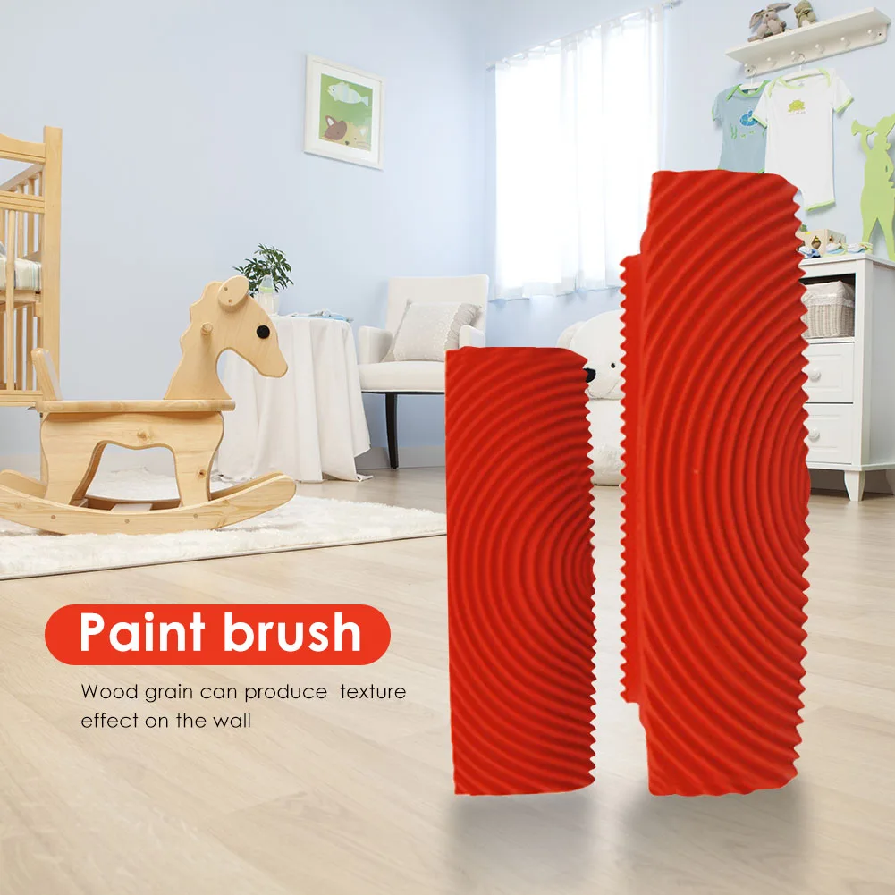 Multi-functional 2pcs Rubber Imitation Wood Grain Paint Texture Roller Brush Practical Durable Wall Painting Sets
Multi-functional 2pcs Rubber Imitation Wood Grain Paint Texture Roller Brush Practical Durable Wall Painting Sets
