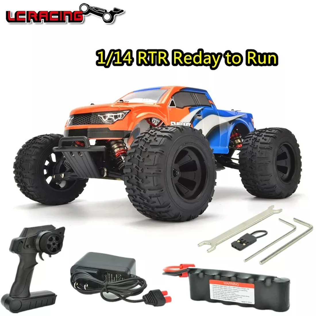 

LC Racing EMB-MTH 1:14 2.4G 50+KM/H Remote Control 4WD Brushless Electric Off-road Vehicle Monster Trunk Model Toy - Printed Car