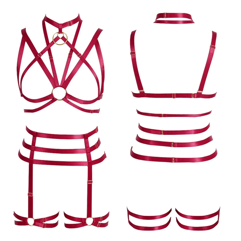 Goth 2 Pcs Set Women Body Bondage Harness Strap Garter Sexy Lingerie Tops Chest Cage Bra Belt Restraints Leg Suspenders Belt
Goth 2 Pcs Set Women Body Bondage Harness Strap Garter Sexy Lingerie Tops Chest Cage Bra Belt Restraints Leg Suspenders Belt
