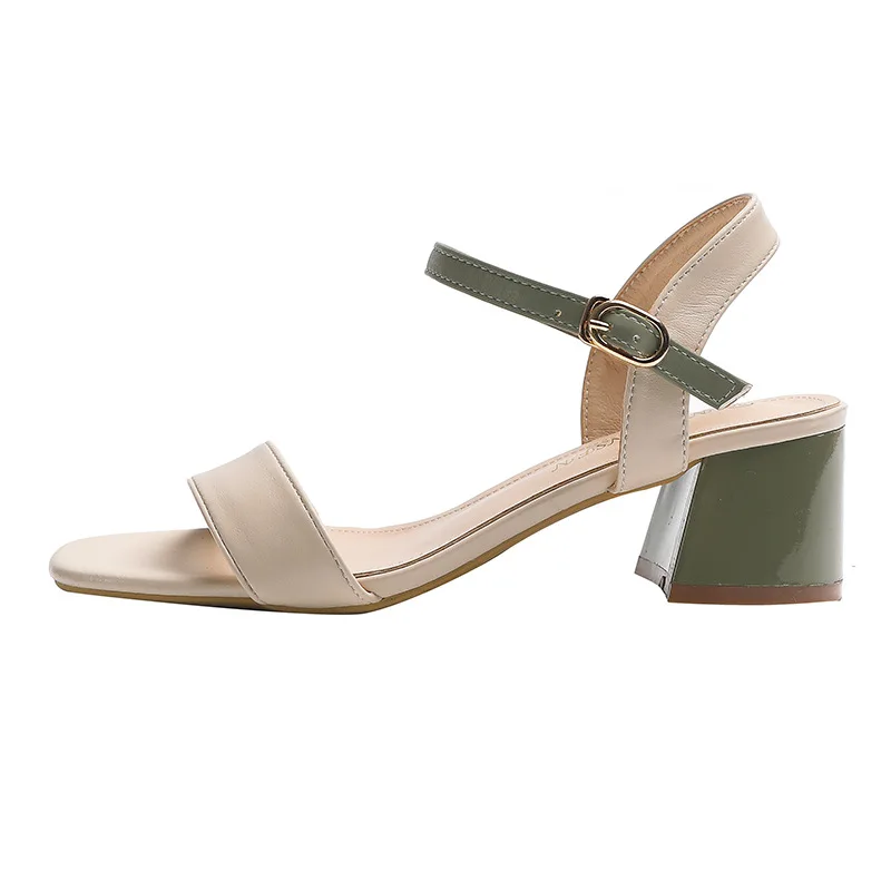 2021 New Women's Shoes 22-25 Cm; Ankle Buckle Mid-heel Thick Heel Summer Fashion Women's Sandals with High Heels
2021 New Women's Shoes 22-25 Cm; Ankle Buckle Mid-heel Thick Heel Summer Fashion Women's Sandals with High Heels