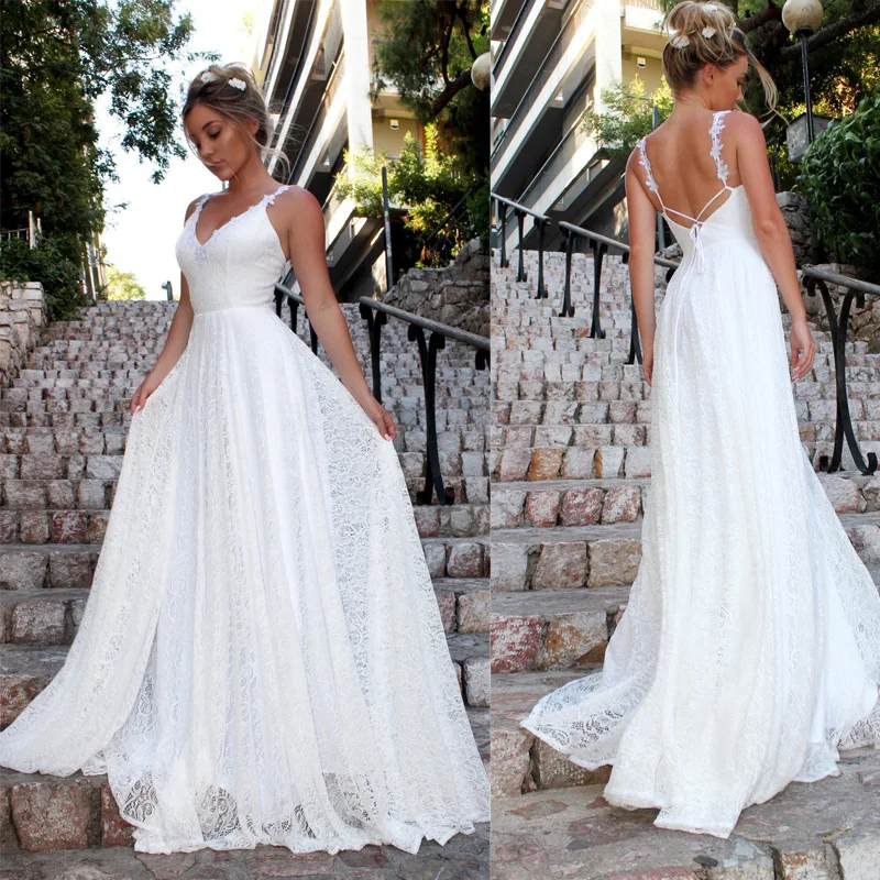 2021 new European and American dress wish women's sexy V-neck suspender lace evening / dinner dress 
2021 new European and American dress wish women's sexy V-neck suspender lace evening / dinner dress