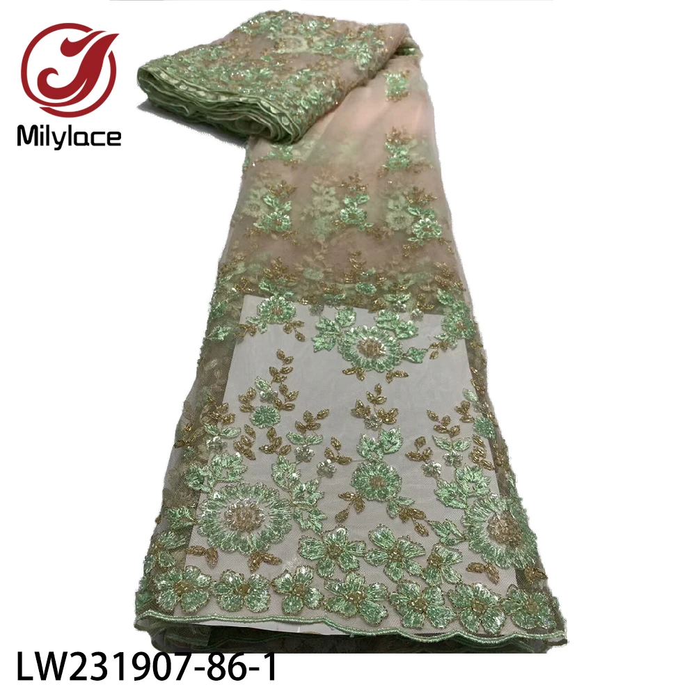 Luxury Hand-beaded Mesh Lace Fabric 2020 Embroidered French Nigerian Tulle Lace Fabric for Women Evening Dress LW231907-86
Luxury Hand-beaded Mesh Lace Fabric 2020 Embroidered French Nigerian Tulle Lace Fabric for Women Evening Dress LW231907-86