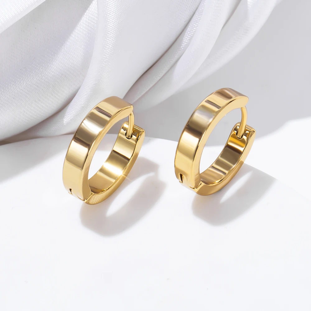 Punk Girls Women's Earrings Stainless Steel Gold Color Small Circle Hoop Earrings Rock Jewelry and Accessories
Punk Girls Women's Earrings Stainless Steel Gold Color Small Circle Hoop Earrings Rock Jewelry and Accessories