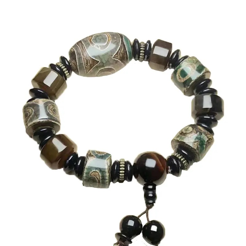 Men's Dzi Agate Bracelets Three Eye Dzi Bead Agate Bracelet Abacus Beads Bangles Gift for Fine Jewelry
Men's Dzi Agate Bracelets Three Eye Dzi Bead Agate Bracelet Abacus Beads Bangles Gift for Fine Jewelry