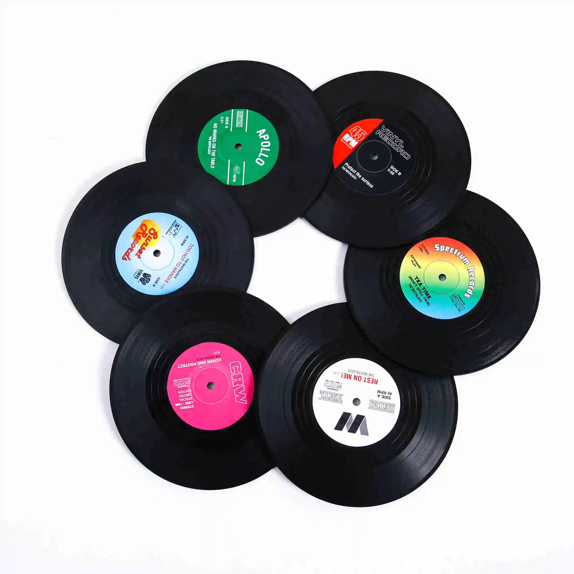 Drink Coaster Table Placemats Heat-resistant Nonslip Pads Home Decor Creative Cup Coaster Topfinel Vinyl Record Table Mats 6 Pcs
Drink Coaster Table Placemats Heat-resistant Nonslip Pads Home Decor Creative Cup Coaster Topfinel Vinyl Record Table Mats 6 Pcs
