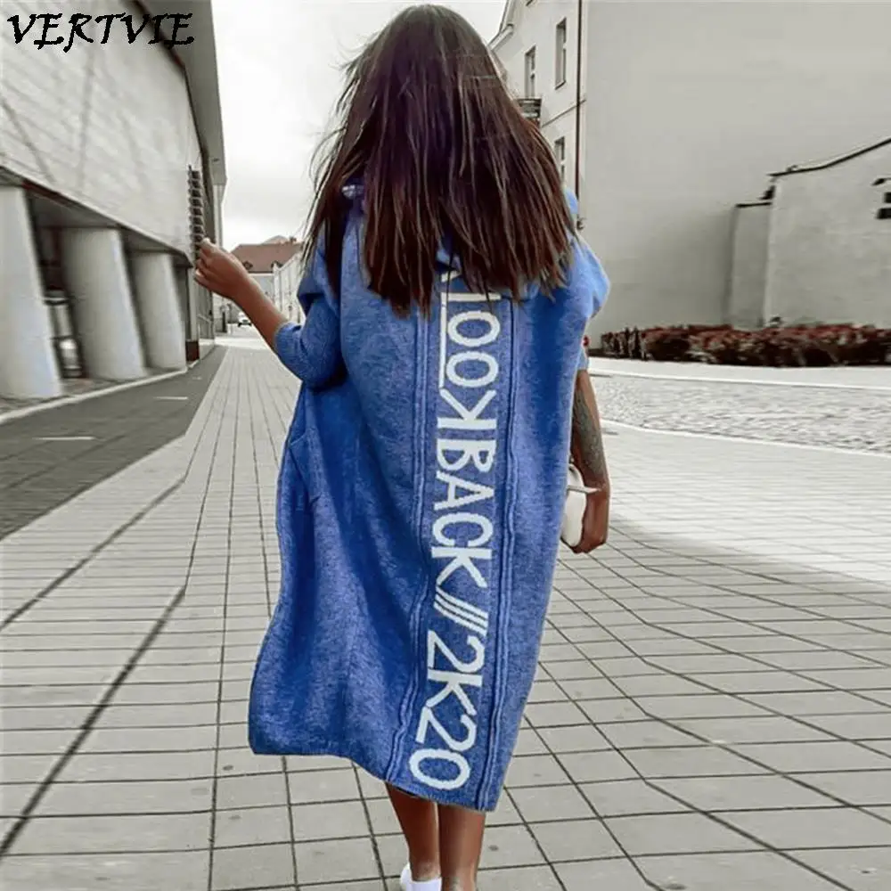VERTVIE Knitted Cardigan Women Casual Hooded Letters Loose Sweaters Full Sleeves 2021 Autumn Fashion New Streetwear For Women
VERTVIE Knitted Cardigan Women Casual Hooded Letters Loose Sweaters Full Sleeves 2021 Autumn Fashion New Streetwear For Women