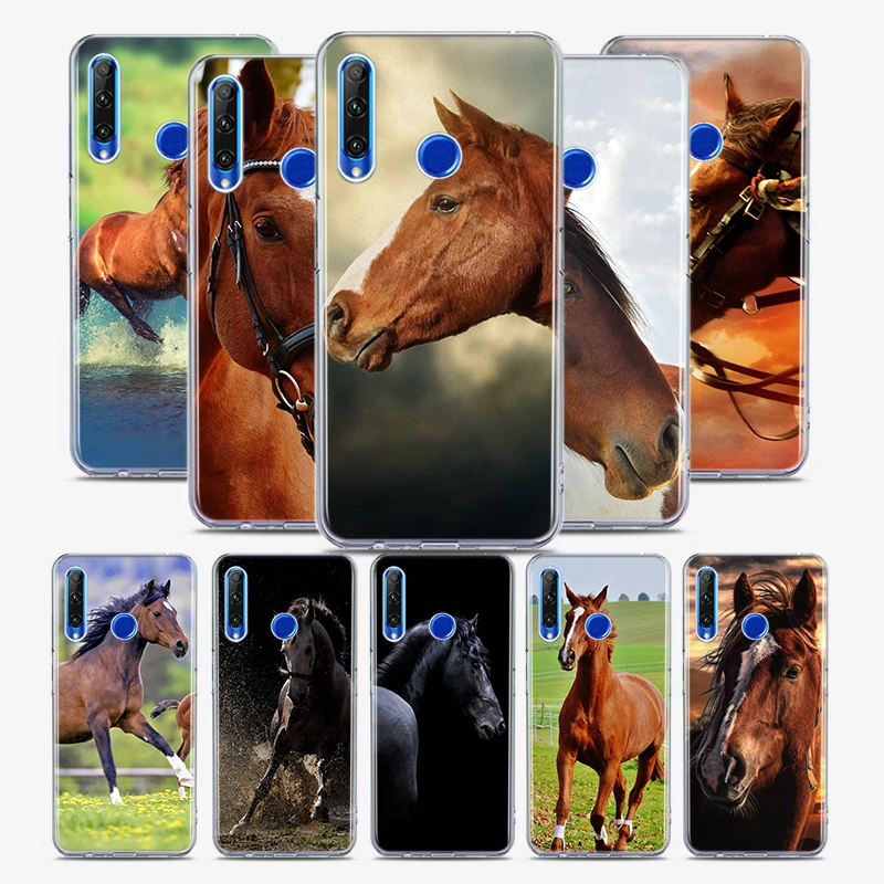 Милый бегущего коня силиконовый чехол для Honor 30 30S 30i 9 10 9A 9C 9S 9N 10i 10X 9X Lite рro 5G