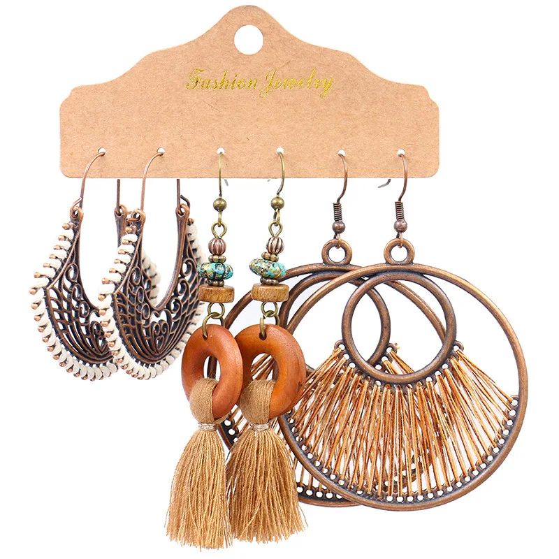 2021 Boho Ethnic Dangle Earrings For Women Earrings Sets Pendientes Earring Vintage Fashion Earrings Jewelry 
2021 Boho Ethnic Dangle Earrings For Women Earrings Sets Pendientes Earring Vintage Fashion Earrings Jewelry