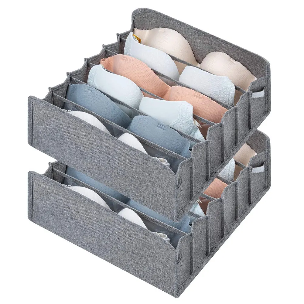 Drawer Divider Storage Box Compartment Foldable Closet Organizer Underwear for Bra Socks Cabinet Household Clothes Grey 2PCS
Drawer Divider Storage Box Compartment Foldable Closet Organizer Underwear for Bra Socks Cabinet Household Clothes Grey 2PCS