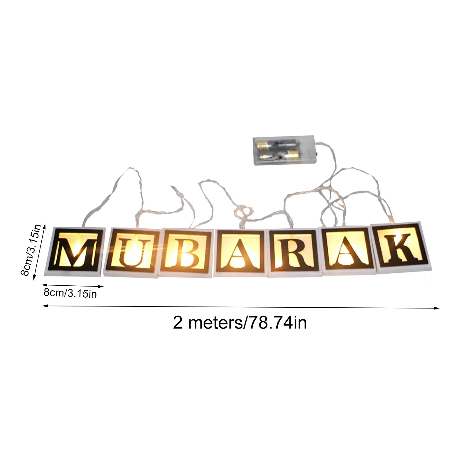 Eid Mubarak LED String Light Ramadan Wooden Square Shape Hollow Letters String Islamic Muslim Home Party Decor
Eid Mubarak LED String Light Ramadan Wooden Square Shape Hollow Letters String Islamic Muslim Home Party Decor