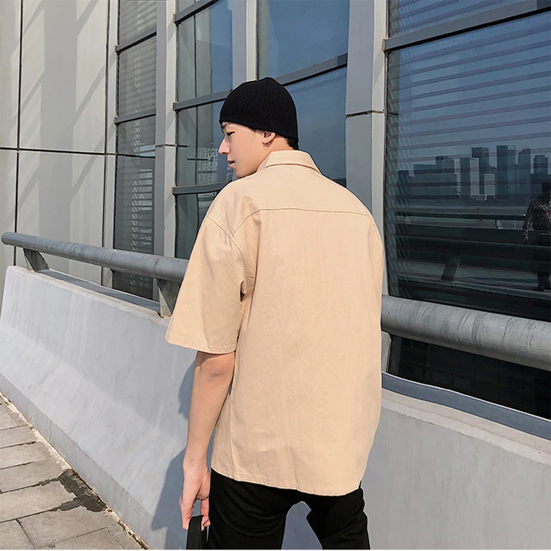 2020 Summer Shirt Plus Size Men camisa Solid Color Men Clothing Loose Short Sleeve Casual Pocket Shirts M-2XL camisa masculina
2020 Summer Shirt Plus Size Men camisa Solid Color Men Clothing Loose Short Sleeve Casual Pocket Shirts M-2XL camisa masculina