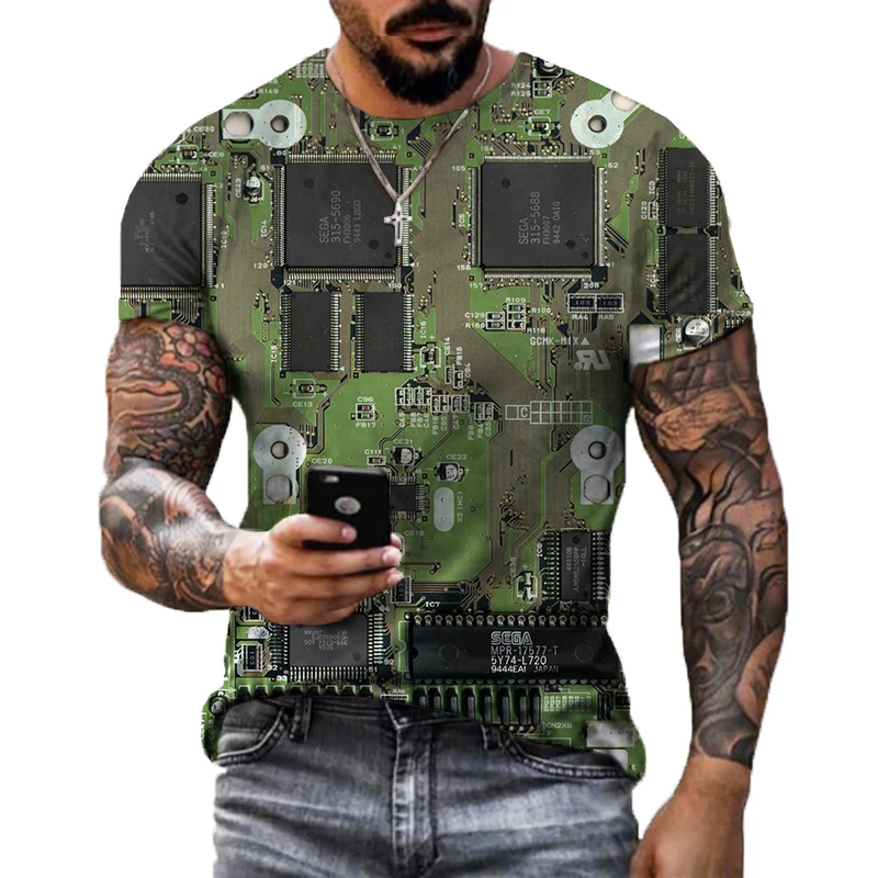 Electronic Chip 2021 New Hip Hop T Shirt Men Women 3D Machine Print Oversized T Shirt Funny Style Short Sleeve Top Shirt
Electronic Chip 2021 New Hip Hop T Shirt Men Women 3D Machine Print Oversized T Shirt Funny Style Short Sleeve Top Shirt
