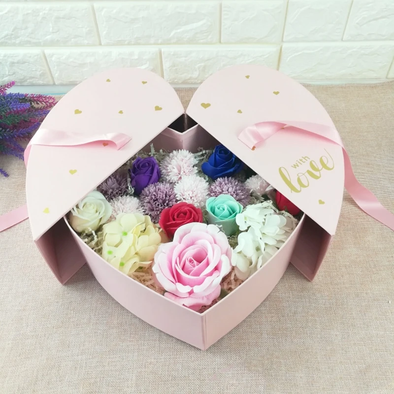 Attracting Heart Shape Half-Opening Paper Gift Box with Inner Drawer Holding Flowers & Gifts Happy Valentine's Day packaging
Attracting Heart Shape Half-Opening Paper Gift Box with Inner Drawer Holding Flowers & Gifts Happy Valentine's Day packaging