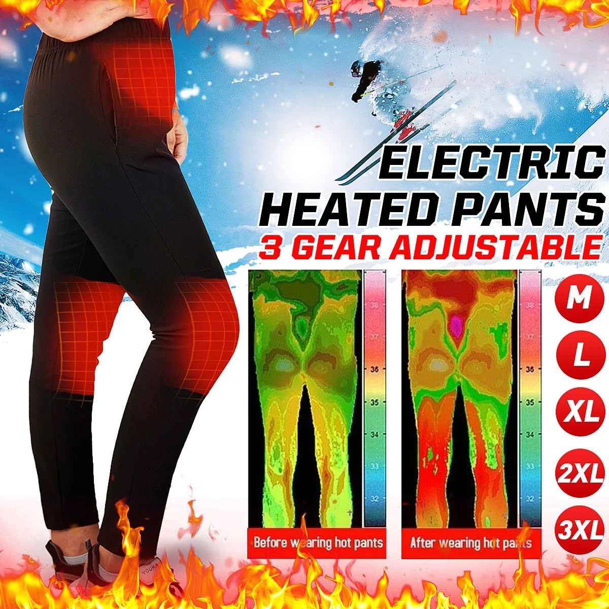 Electric Self Heated Trousers Pants 3-Gear Winter Women Men USB Charging Outdoor Warmer Heating Hiking Skiing Thermal Pants
Electric Self Heated Trousers Pants 3-Gear Winter Women Men USB Charging Outdoor Warmer Heating Hiking Skiing Thermal Pants