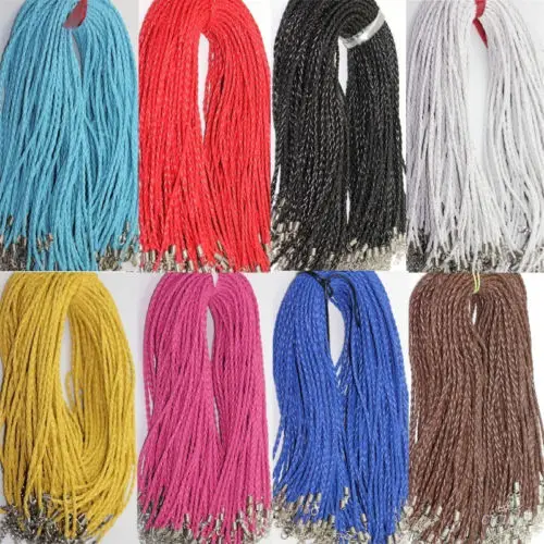 20 pieces of leather braided rope hemp rope lobster clasp chain necklace bracelet DIY 18-inch trendy jewelry accessory
20 pieces of leather braided rope hemp rope lobster clasp chain necklace bracelet DIY 18-inch trendy jewelry accessory