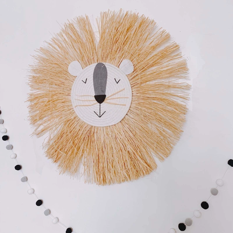 Cartoon Lion Hanging Decorations Cotton Thread Weaving Animal Head Wall Ornament 97BE
Cartoon Lion Hanging Decorations Cotton Thread Weaving Animal Head Wall Ornament 97BE